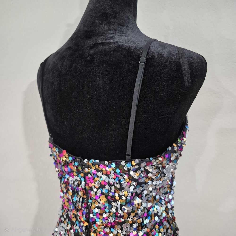 Maniju Size M Vibrant Sequin Mini Dress - Picture 7 of 14